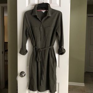 Boden knit olive dress